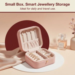 mini pu leather jewellery box for travel & storage