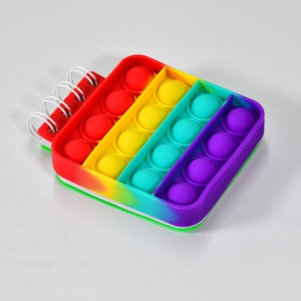 square it fidget spiral notebook bubble push silicon toy school use