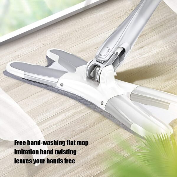 x shape hands free squeeze microfiber floor mop for home cleaning
