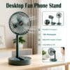 rechargeable desktop table fan mobile phone holder (1 pc)