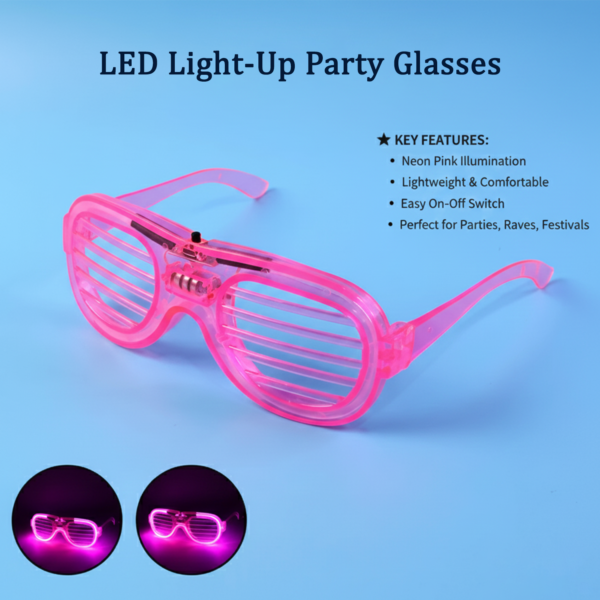 led light up party glasses for night events (1 pc)