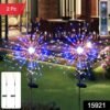 solar powered multicolor starburst firework garden light set (2 pc / 150 led)