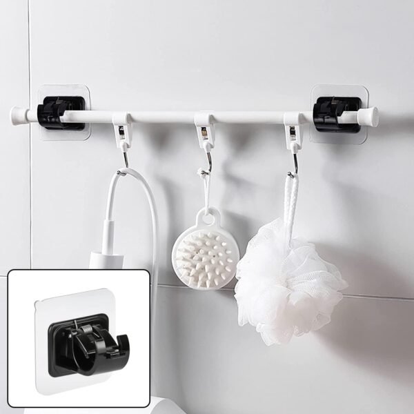 wall mounted adjustable bathroom hanging rod (1 pc)