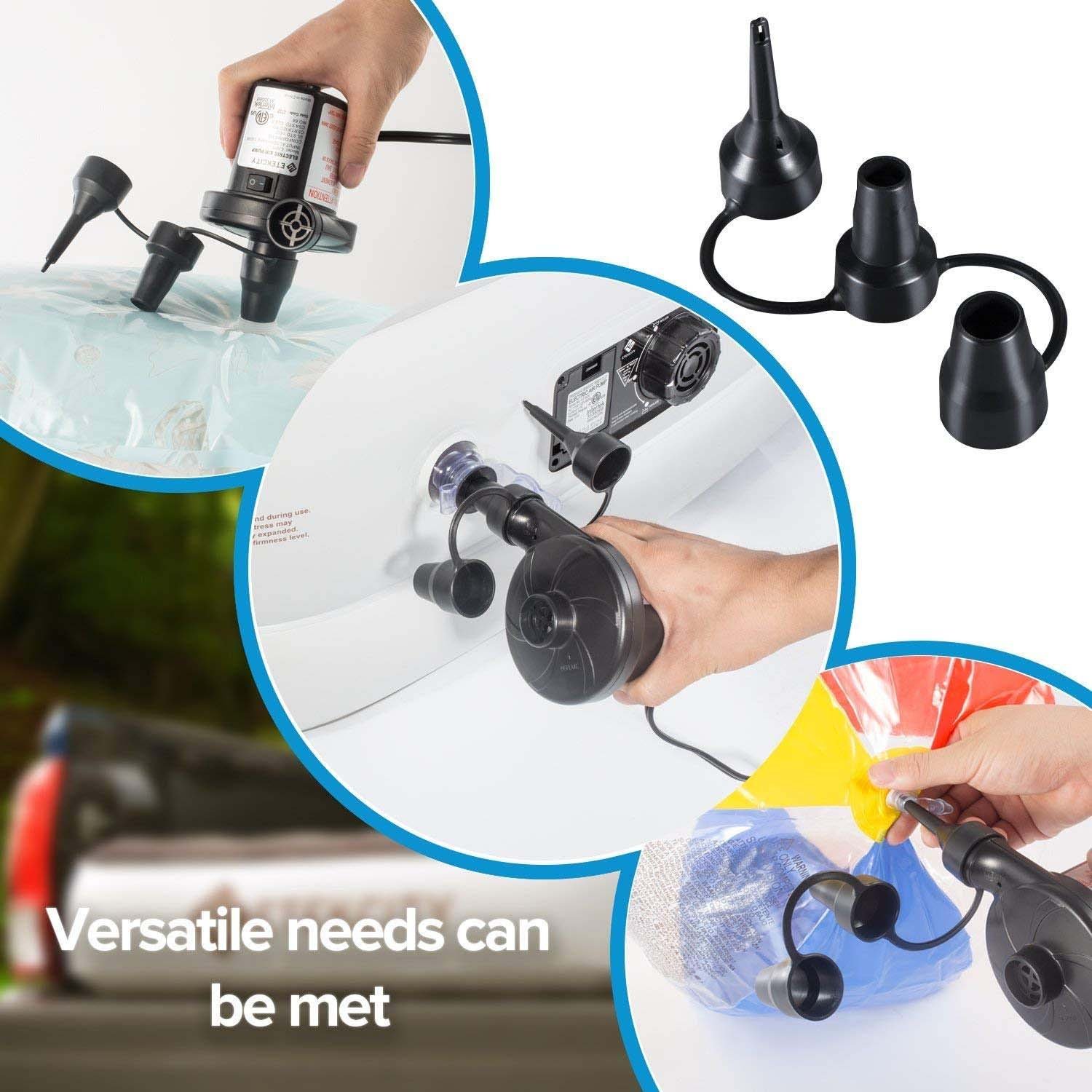 electric air pump for ball , balloon ( 3 nozzle ) electric air pump for ball , balloon ( 3 nozzle )