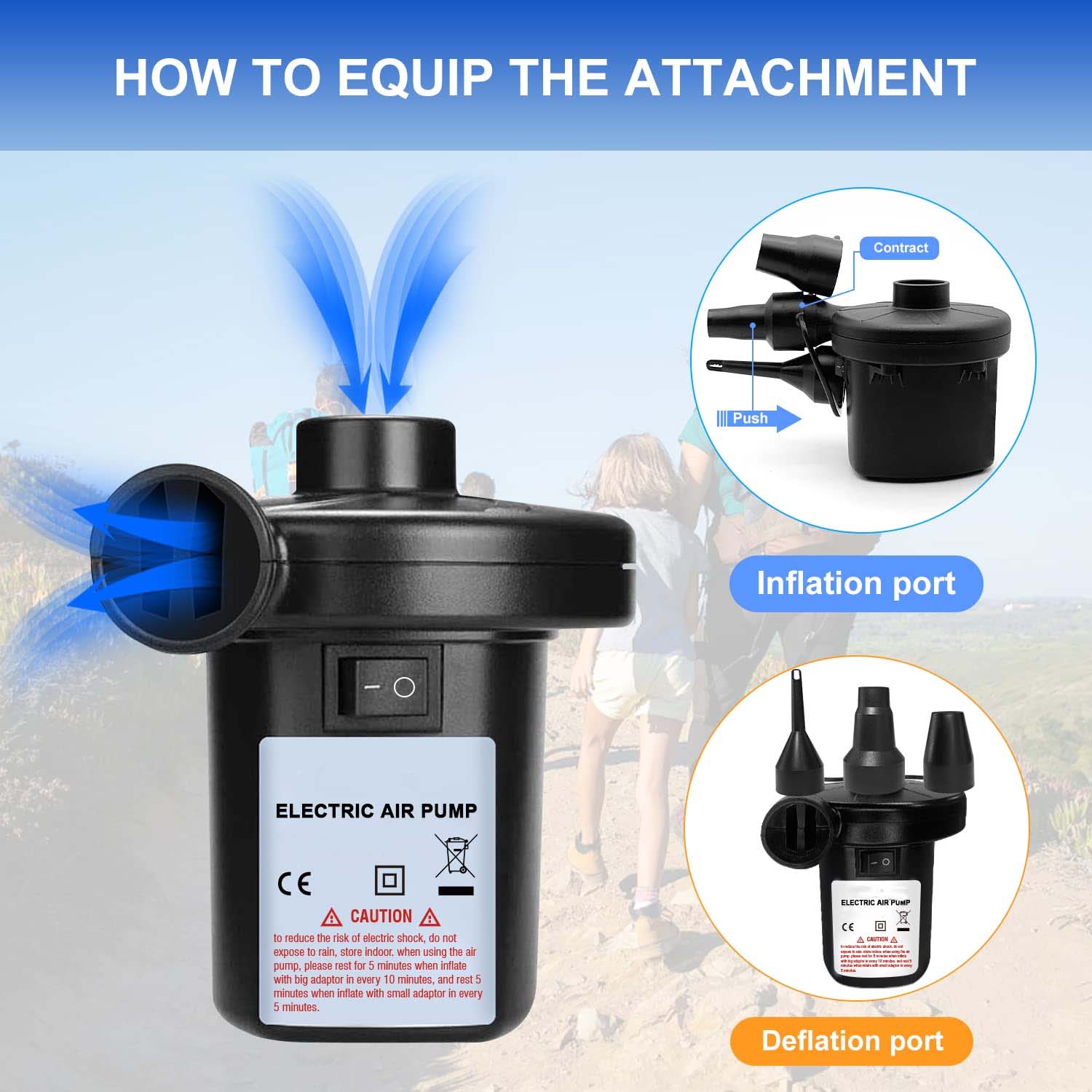 electric air pump for ball , balloon ( 3 nozzle ) electric air pump for ball , balloon ( 3 nozzle )