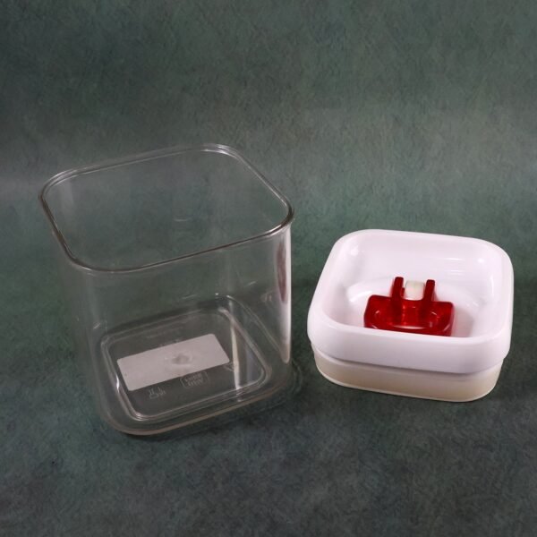 airtight storage container with red lid (1 pc)