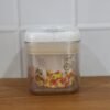 airtight storage container with red lid (1 pc)