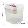 airtight storage container with red lid (1 pc)