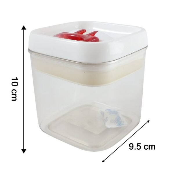 airtight storage container with red lid (1 pc)