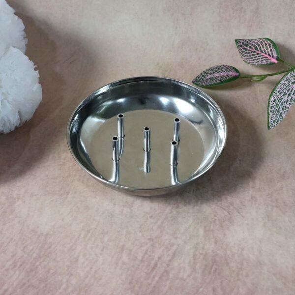 stainless steel lotus agarbatti stand sia 5 (1 pc)