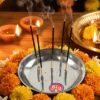 stainless steel lotus agarbatti stand sia 5 (1 pc)