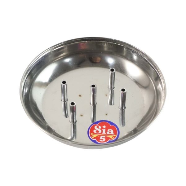stainless steel lotus agarbatti stand sia 5 (1 pc)
