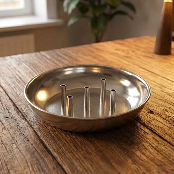 stainless steel lotus agarbatti stand sia 5 (1 pc)