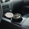 round smokeless ashtray with lid (1 pc)