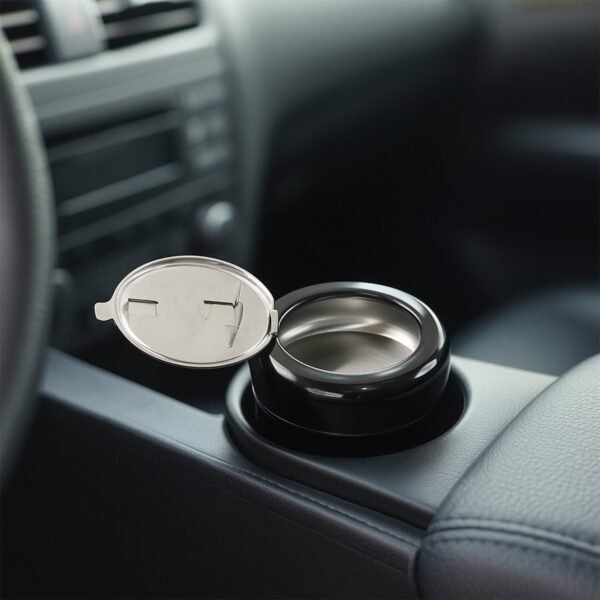 round smokeless ashtray with lid (1 pc)