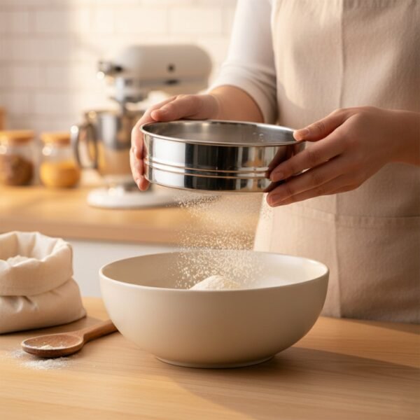 stainless steel fine mesh atta chalni sieve set (2 pc set)