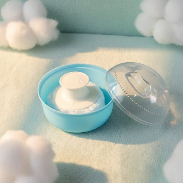 baby powder puff storage box set