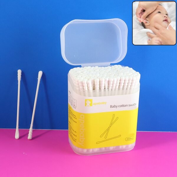 premium ultra soft baby cotton swabs (200 pc)