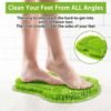 green silicone bath massage cushion â€“ suction cup exfoliating foot scrubber & mat