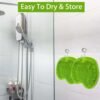 green silicone bath massage cushion â€“ suction cup exfoliating foot scrubber & mat