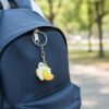 cute banana shape cartoon keychain (1 pc)