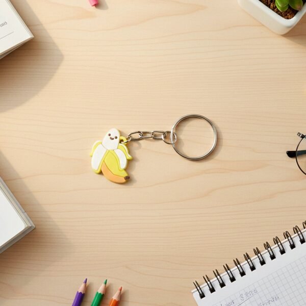 cute banana shape cartoon keychain (1 pc)