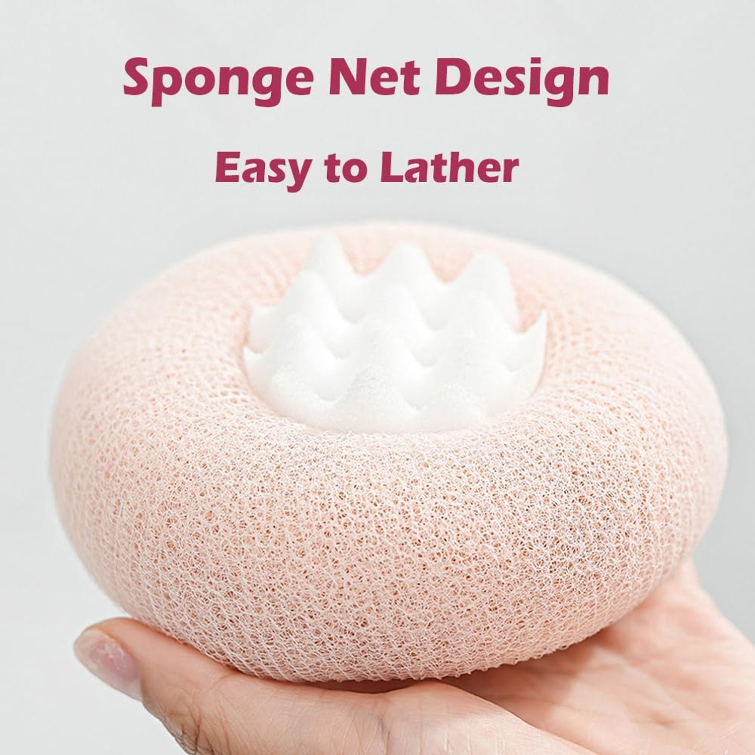 premium soft exfoliating round bath scrubber (1 pc) premium soft exfoliating round bath scrubber (1 pc)