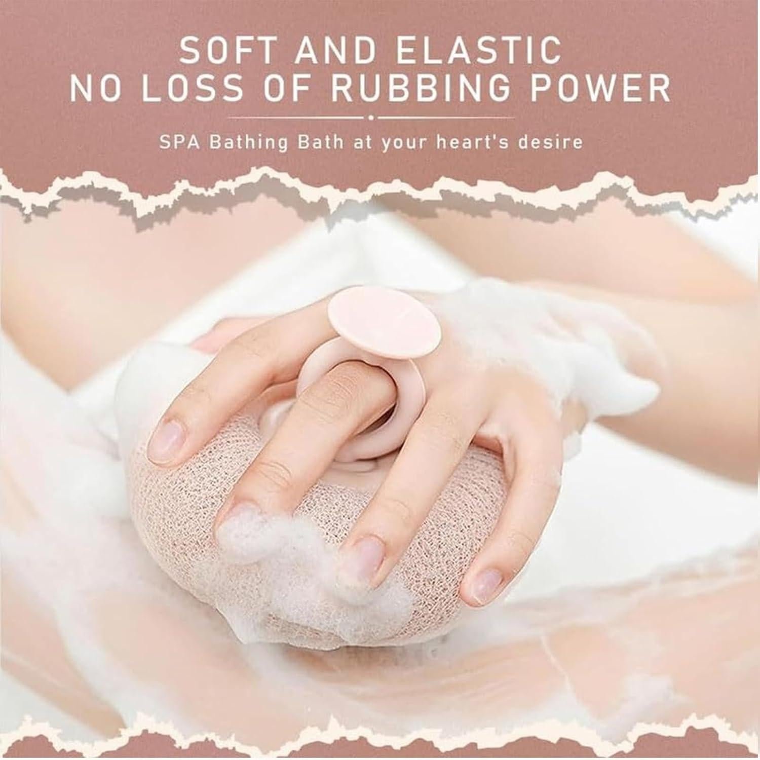 premium soft exfoliating round bath scrubber (1 pc) premium soft exfoliating round bath scrubber (1 pc)