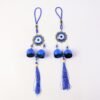 decorative evil eye hanging wind chime set (2 pc set)