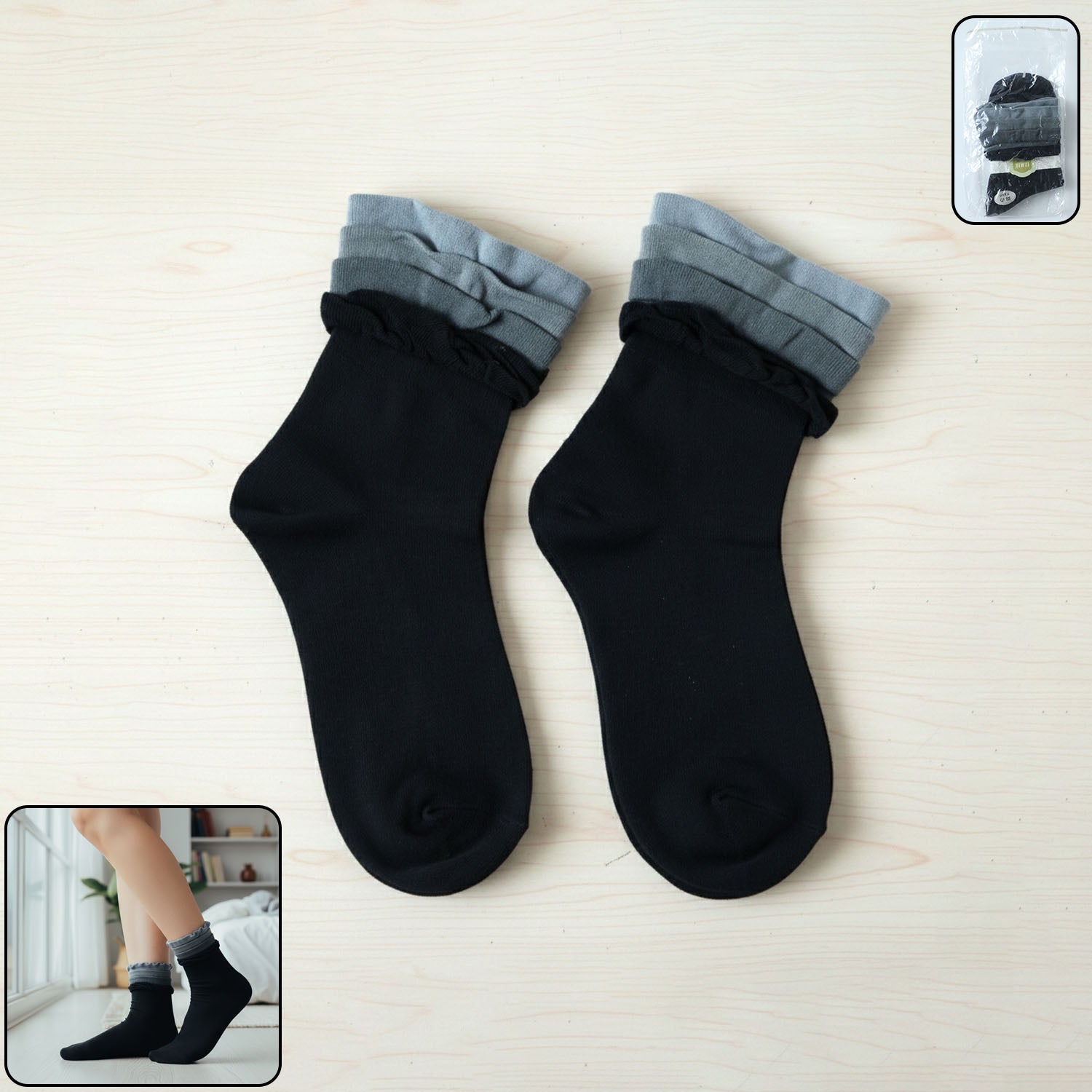 comfortable ankle length everyday wear socks (1 pair)