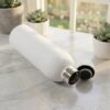 stainless steel double wall vacuum insulated drink water (white / 500 ml approx)