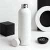 stainless steel double wall vacuum insulated drink water (white / 500 ml approx)