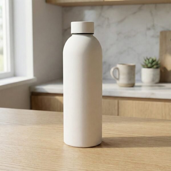 stainless steel double wall vacuum insulated drink water (white / 500 ml approx)