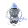 kids cartoon bear water bottle with straw & shoulder strap (1 pc)