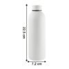 stainless steel double wall vacuum insulated drink water (white / 500 ml approx)