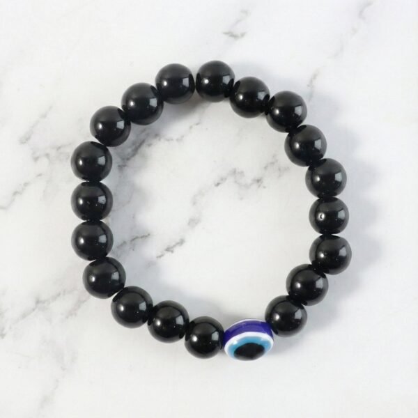 elegant dual tone crystal beaded stretch bracelet (1 pc)