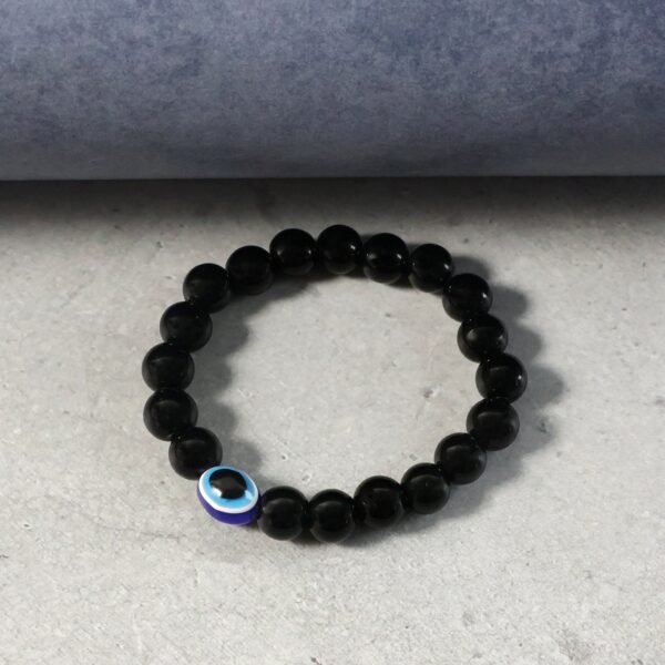 elegant dual tone crystal beaded stretch bracelet (1 pc)