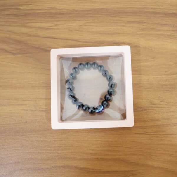 elegant dual tone crystal beaded stretch bracelet (1 pc)