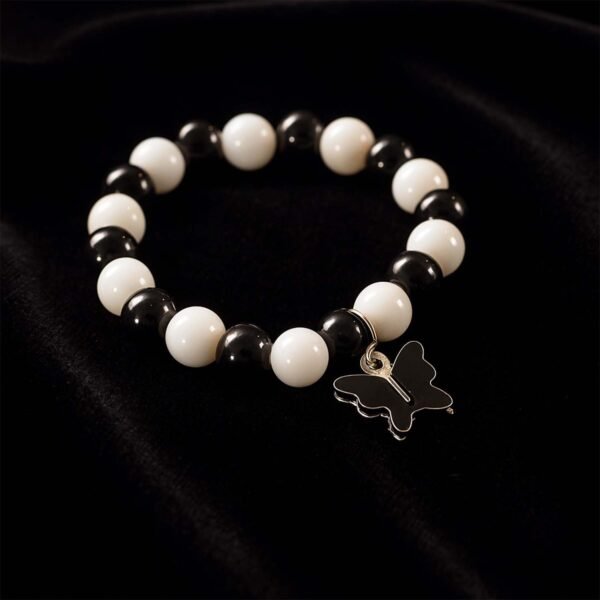 elegant black and white fancy bracelet (1 pc)