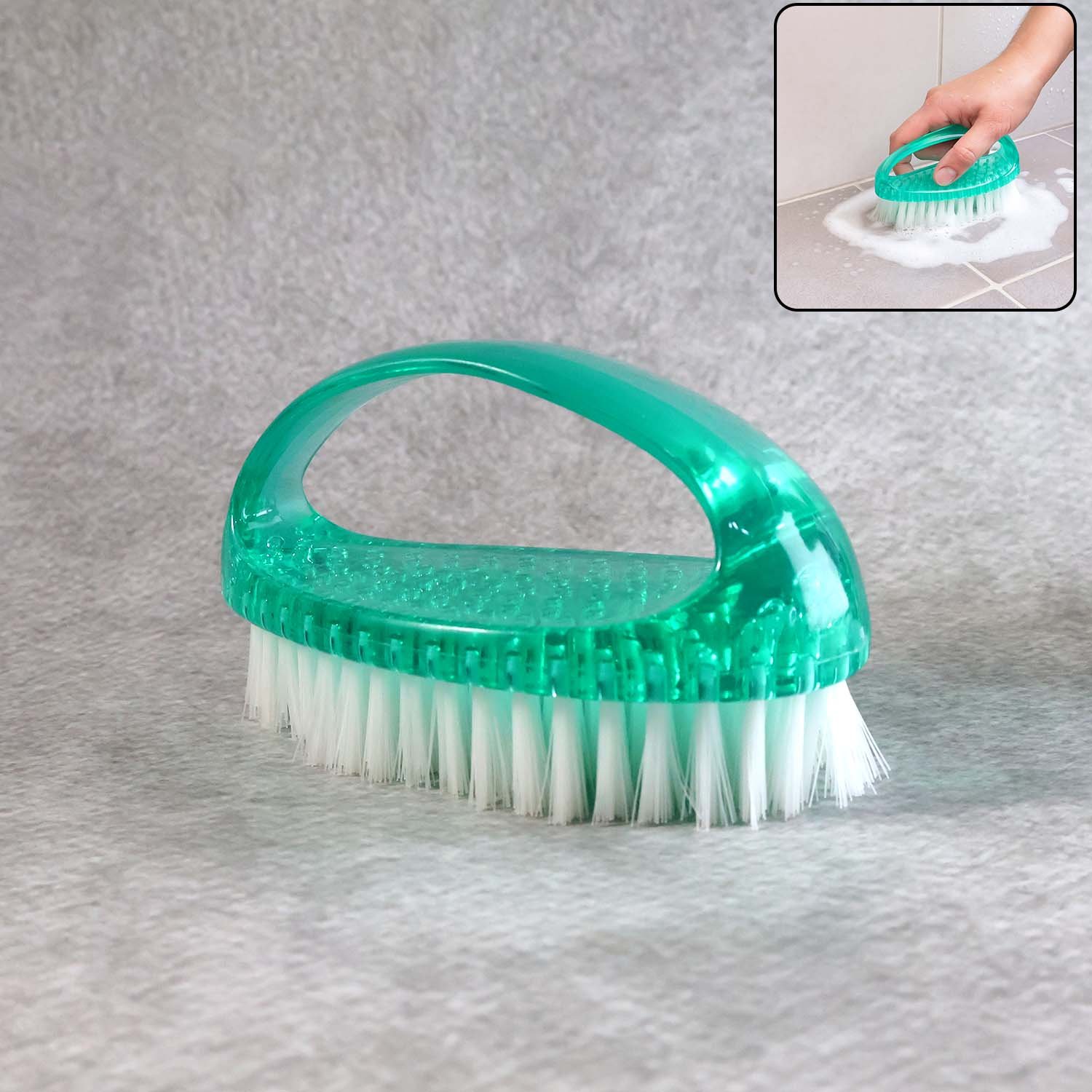 heavy duty multi purpose cleaning brush with ergonomic handle (1 pc)