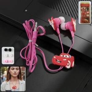 cartoon character wired in ear earphones (1 set)