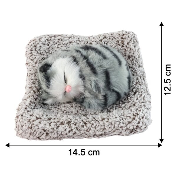 soft plush cute closed eye cat car dashboard showpiece toy (1 pc)