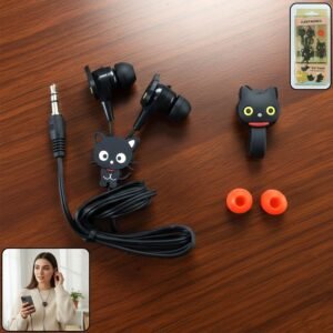 cute cartoon style wired in ear earphones (1 set)