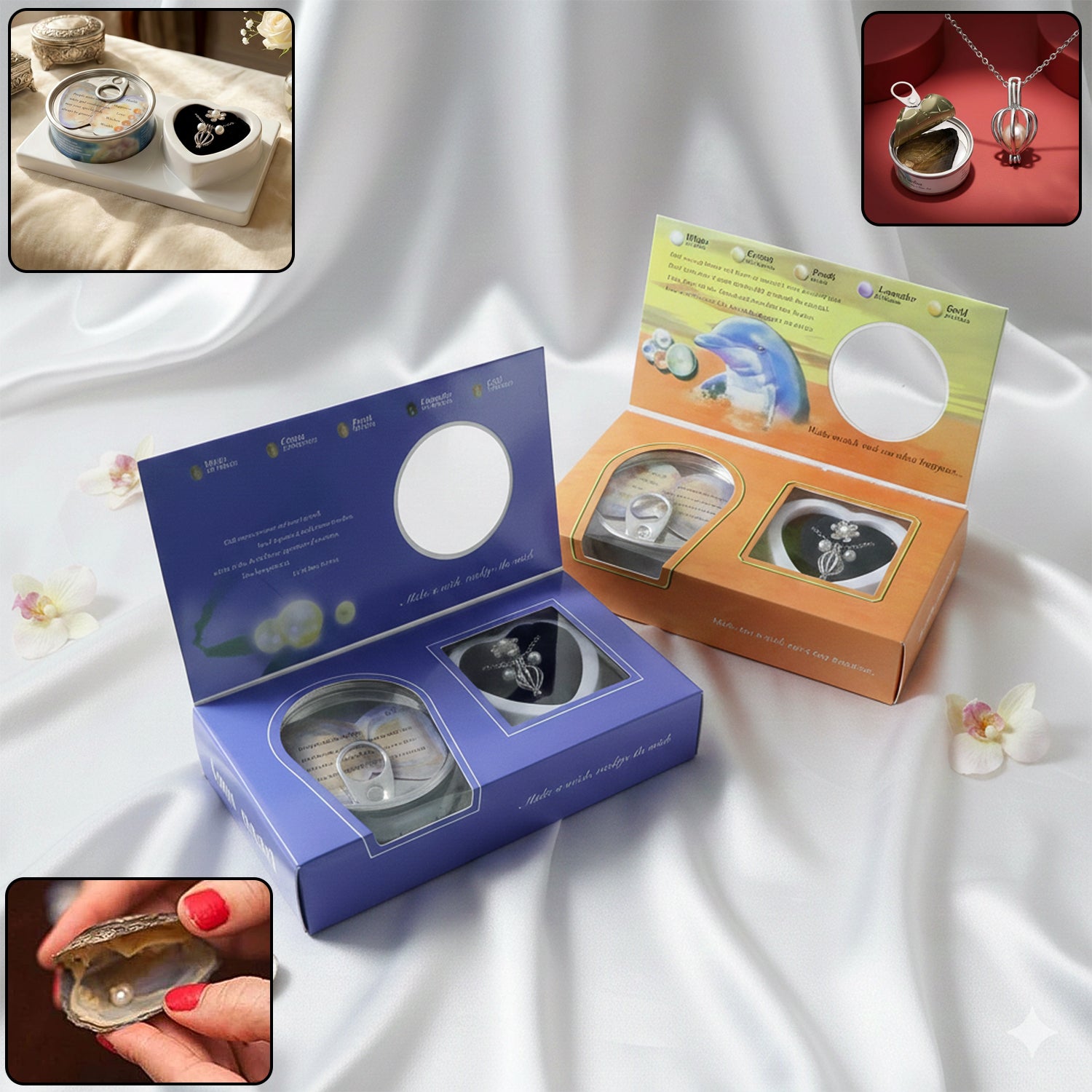 wish pearl necklace gift set (1 set / mix desgin)