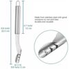 stainless steel fruit & vegetable corer and slicer tool (1 pc) stainless steel fruit & vegetable corer and slicer tool (1 pc)