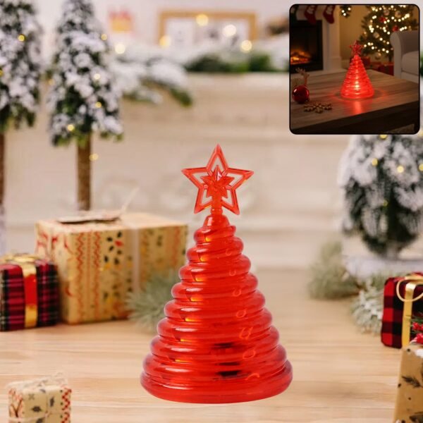 premium led glowing spiral christmas tree night lamp (1 pc)