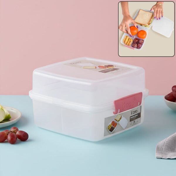 1 large and 3 small compartment 1400 ml multipurpose lunch box (1400 ml / 1 pc)