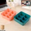 square organizer box with 6 compartments (set of 2)