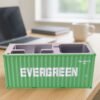 container style multi compartment desk organizer (1 pc)
