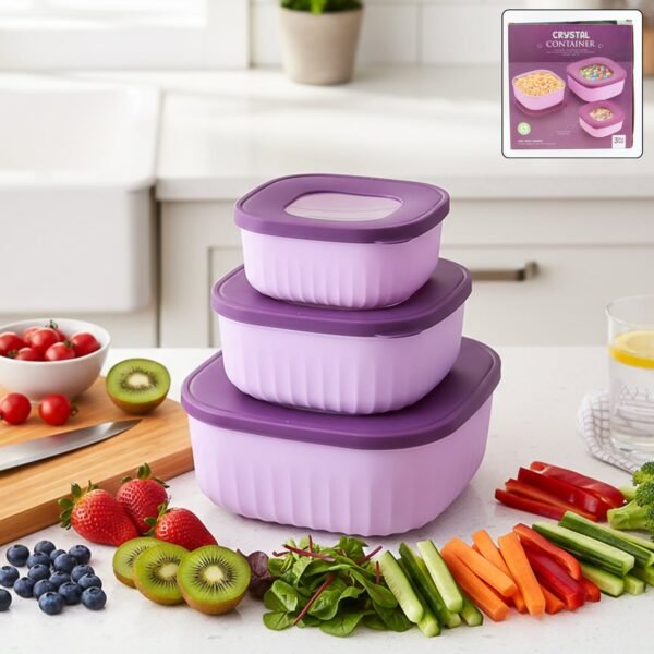 premium 3 piece food storage container set